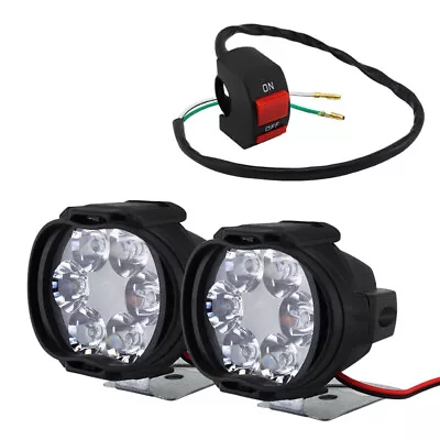 2PCS LED Spot Light Headlight Fog Lamp For Motorcycle Offroad ATV Truck Scooters • $19.49