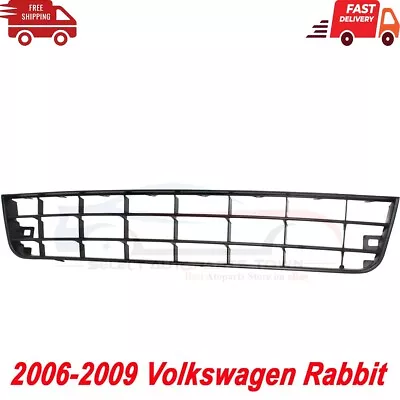 New Fits 2006-2009 Volkswagen Rabbit Center Bumper Grille Textured Black Plastic • $40.50