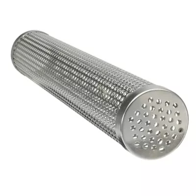 BBQ Stainless Steel Perforated Mesh Smoker Tube Filter Tool For Hot Cold • £13