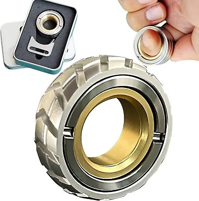 Dual Function Stainless Steel Motorcycle Tire Fidget Ring Spinner Anxiety Relief • $22.66