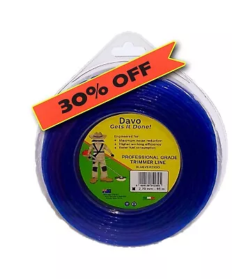 2.7mm Commercial Grade Trimmer Line Blue Vertigo Twist 95m Brush Cutter Cord • $28