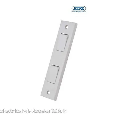 £4.50 • Buy 2 Gang 2 Way Architrave Switch 10 Amp White Selectric LG202ARC
