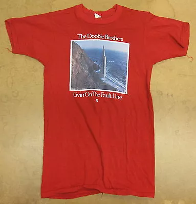 The DOOBIE BROTHERS Livin' On The Fault Line 1977 Promo T-SHIRT Michael McDonald • $75