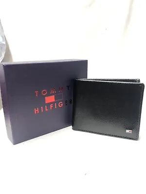 £19.99 • Buy Men’s Black Tommy Hilfiger Leather Wallet Nw Money Card Style Wallet