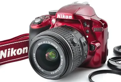 Nikon D3300 Red [Top MINT] 24.2 MP Digital SLR Camera AF-S DX 18-55mm VR II Lens • $734.80