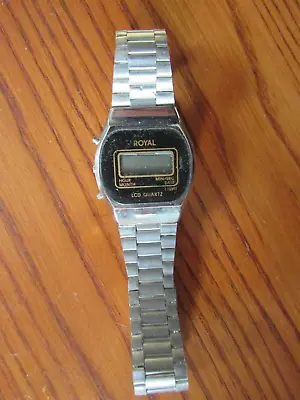 1970's Vintage Watch ROYAL LCD QUARTZ Mens Excellent Condition! • $7