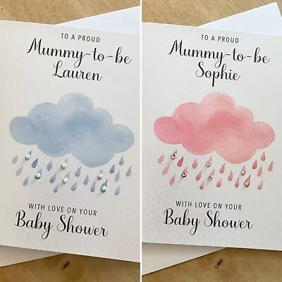 Personalised BABY SHOWER Card Mum To Be Card Baby Girl Baby Boy Baby Shower • £3.85