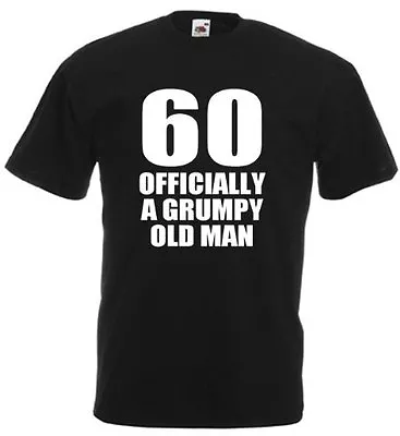 60 Officially T-Shirt Mens 60th Birthday Gifts Presents Gift Ideas For Men Dad • £8.99