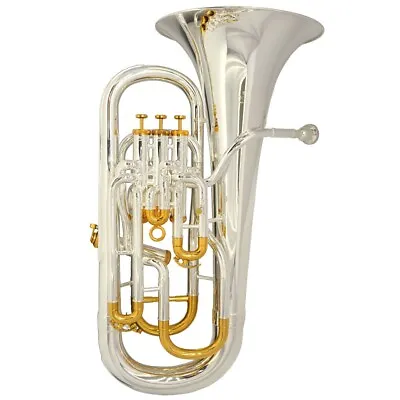 Pro Silver Plated  Gold Trim.  Compensating Euphonium 4 Valve  Outstanding Value • $1795
