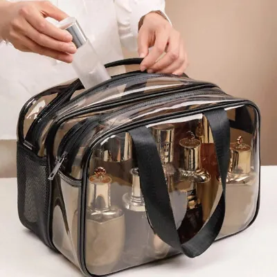 Toiletry Bag Clear Makeup Bag - Waterproof Large Capacity Travel Essentials Cos • £6.27