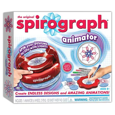 £33.49 • Buy The Original Spirograph Animator Set Spiral Art Drawing Design With 6 Wheels New