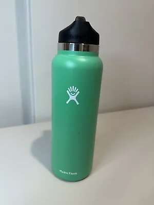 Hydro Flask 40oz Wide Mouth Straw Lid Bottle GREEN See Photos • $18