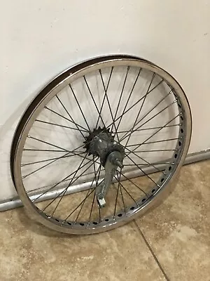 Old School BMX Mongoose Slotted Chrome 20  Rear Rim Wheel Shimano Coaster Brake • $149.99