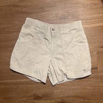 Vintage 80s 90s OP Ocean Pacific Corduroy Shorts Gray Surf Skate Longrider Sz 31 • $80