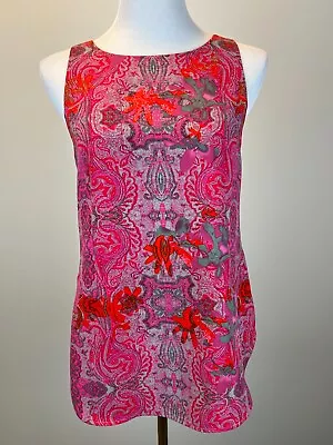 CAbi S'less 'Jubliee Paisley Tunic' (Lined) - S Pink Red • $19.79