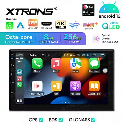 7  QLED Android 12 Car Navigation Universal 2 Din GPS Car Play Radio WiFi 8+256G • $319.99