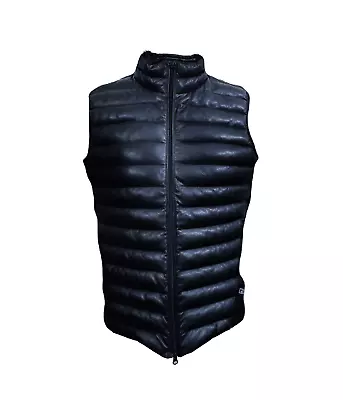 Men’s Sleeveless Puffer Jacket Biker Style Premium Quality Sheep Leather Jacket • £84.99