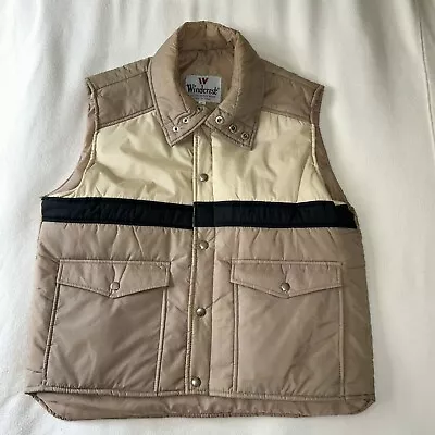 VTG Puffer Vest Windcrest Active Outer Wear  Men’s Large Snap Button Quilted Ski • $19.99