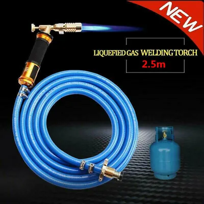 £10.99 • Buy Gas Plumbing Turbo Burner Blow Torch Hose Propane Soldering Brazing Welding Kit