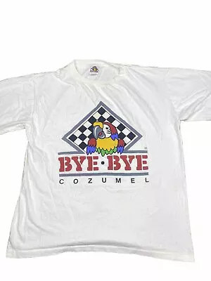 Vintage Bye-Bye Ixtapa T Shirt Mens Size XXL White Single Stitch Parrot Graphic • $8