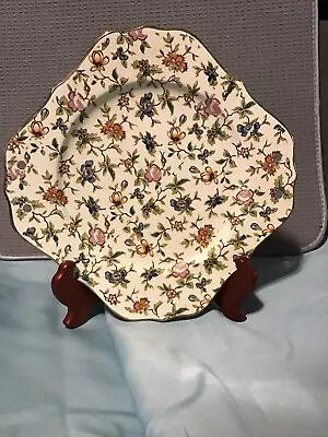 Vintage Moriyama Mori-machi Japan Ceramic Chintz Square Serving Dish (no Handle • $9.85