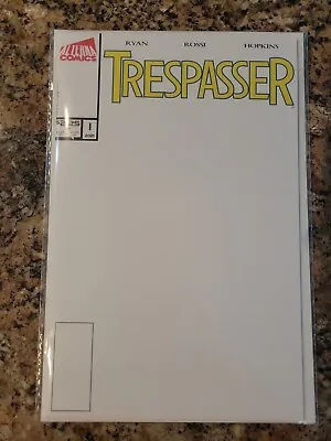 $20 • Buy Trespasser #1, Blank Sketch Variant (2017, Alterna) Low Print Run, Optioned HTF!