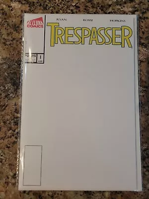 Trespasser #1 Blank Sketch Variant (2017 Alterna) Low Print Run Optioned HTF! • $20