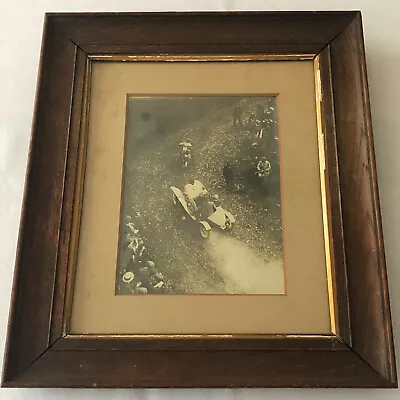 Early Car And Motorcycle Hill Climb Racing Framed Photo Photograph • $450