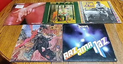 5 Vintage Vinyl Records: Nazareth Styx Paul Mccartney Loverboy & Santana • $19.99