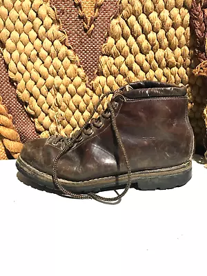 VTG Mountaineering Hiking Boots Men Size 12M Steel Toe Brown Leather • $79.99