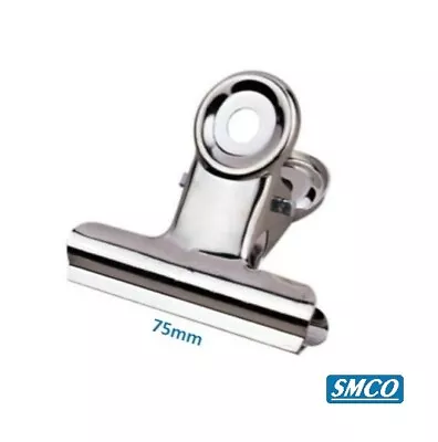£405.58 • Buy BULLDOG CLIP Letter Grip PAPER BINDER Silver Metal CLAMP Small Large BY SMCO