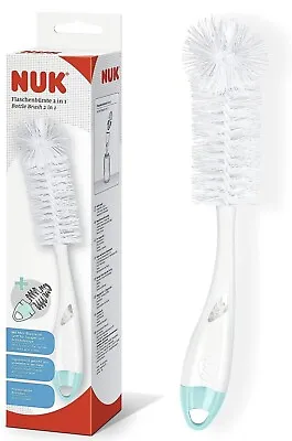 NUK 2 In 1 Baby Toddler Kids Bottle And Teat Brush Cleaner Baby Bottle Teat New • £6.49