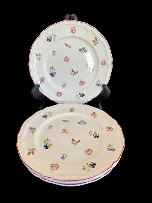 Villeroy & Boch Petite Fleur Set Of 4 Salad Plates Multi Flower Sprigs • $35.96