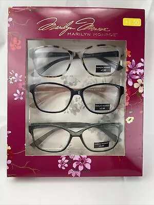 Marilyn Monroe 3-PACK Premium Reading Glasses Readers +1.50 NEW • $29.99