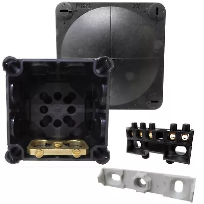 Wiska 308 Combi Junction Box With Earth Clamp For SWA Armoured Glands Black • £15.49