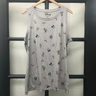 New Torrid Grey Mickey Mouse Tank Top - Size 1X • $10