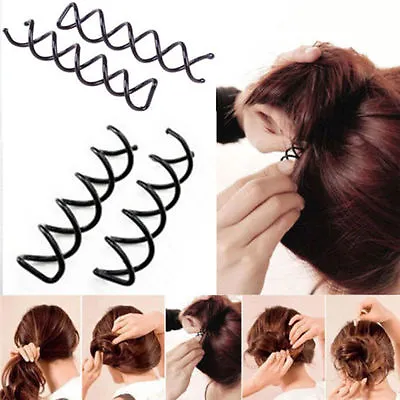 $2.86 • Buy 10x Spiral Spin Screw Bobby Pin Hair Clip Twist Barrette Hairpins Black C.acg