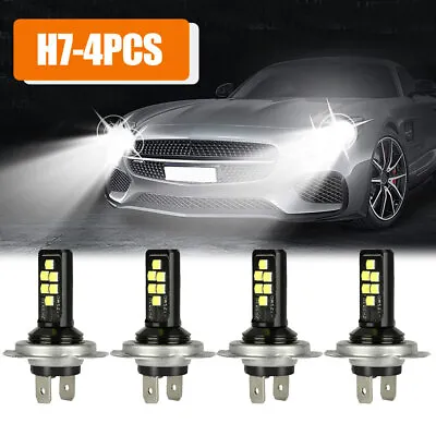 4X H7 LED Light Car Headlight Lamp Bulbs High Low Beam 240W 6000K Super White • $18.56