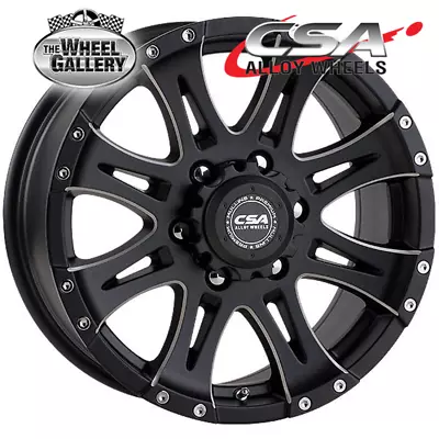 CSA Raptor Large Cap 17x8 6/139.7 25P Satin Black Milled Set Of Alloy Wheel ... • $1356