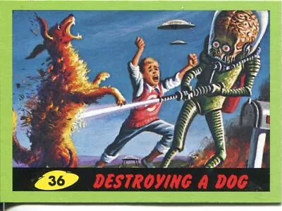 £2.19 • Buy Mars Attacks Heritage Green Parallel Base Card #36    Destroying A Dog