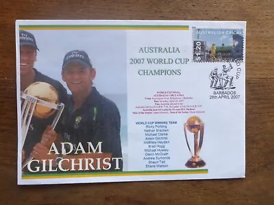 $5 • Buy 2007 Aust Cricket World Cup Win Adam Gilchrist Souvenir Cover