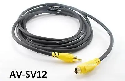 12ft Universal S-Video 4-Pin MiniDIN Male To RCA Male Cable CablesOnline AV-SV12 • £10.44