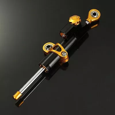 CNC Black Universal Adjustable Steering Damper Stabilizer Motorcycle Accessories • $51.99
