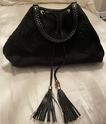 Gucci Black Canvas Hobo Bag • $200