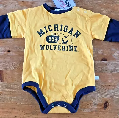 Michigan Wolverines 12M Outfit Infant One-Piece Set Baby Clothes • $14.99