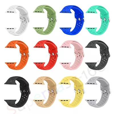 $11.99 • Buy Silicone Sport Band Strap Apple Watch IWatch Series 7 SE 6 5 4 3 2 41/45 42/44mm