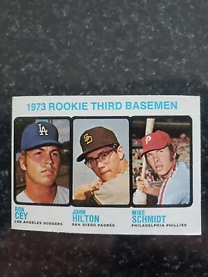 1973 Mike Schmidt Rookie Topps Baseball Card  # 615 - Light Crease On Back Side  • $51