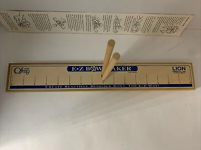 Vintage 1993 EZ Bow Maker Lion Ribbon Co Offray With Instructions • $15.99