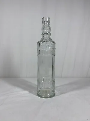 One 12.25  Tall Glass Bottle W/o Cork. Beautiful Piece Ready To Use. Sanitized. • $20