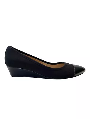 NEW! Ellen Tracy Women’s Size 8.5M Black Et-Busy Wedge Pointed Toe Pump Shoes  • $43